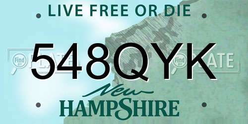 548QYK New Hampshire License Plate