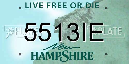5513IE New Hampshire License Plate