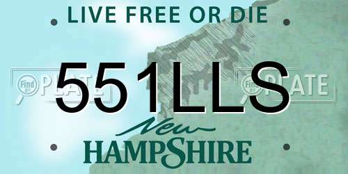 551LLS New Hampshire License Plate