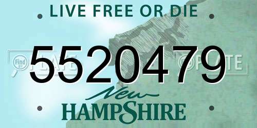 5520479 New Hampshire License Plate