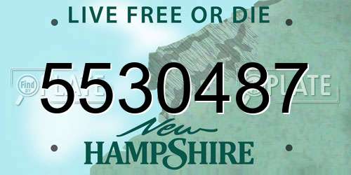5530487 New Hampshire License Plate