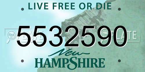 5532590 New Hampshire License Plate