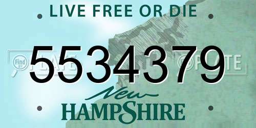 5534379 New Hampshire License Plate