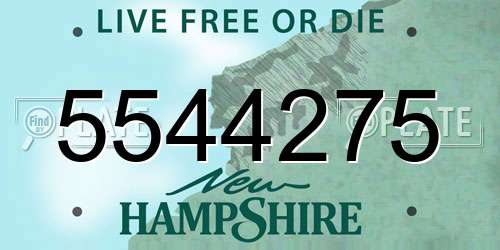 5544275 New Hampshire License Plate