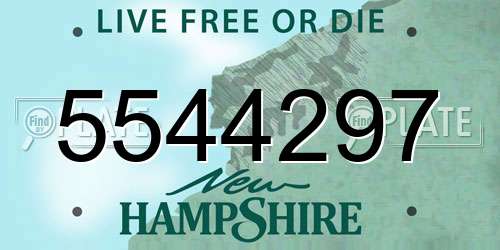5544297 New Hampshire License Plate