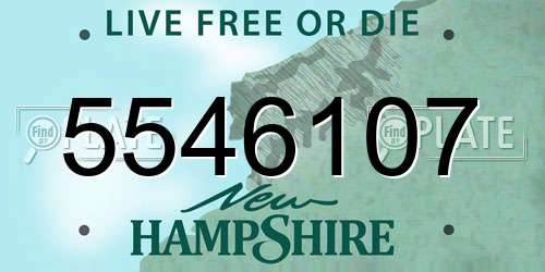 5546107 New Hampshire License Plate