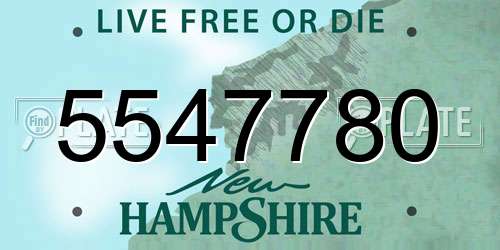 5547780 New Hampshire License Plate