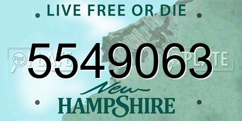 5549063 New Hampshire License Plate