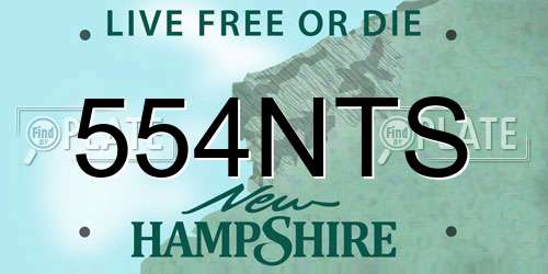 554NTS New Hampshire License Plate