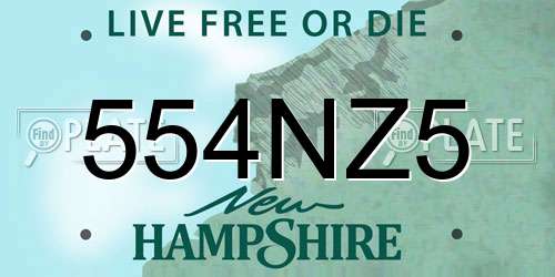 554NZ5 New Hampshire License Plate