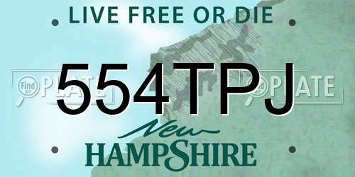 554TPJ New Hampshire License Plate