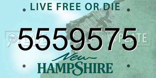 5559575 New Hampshire License Plate