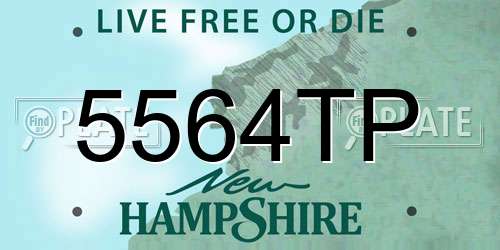 5564TP New Hampshire License Plate