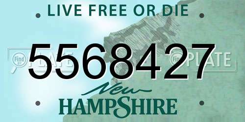 5568427 New Hampshire License Plate