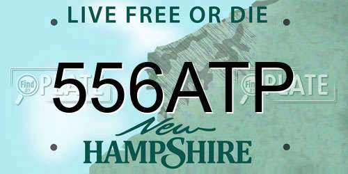 556ATP New Hampshire License Plate