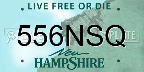 556NSQ New Hampshire License Plate