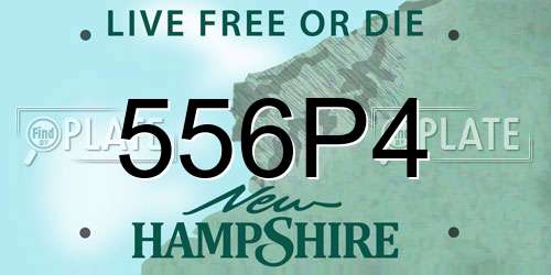 556P4 New Hampshire License Plate