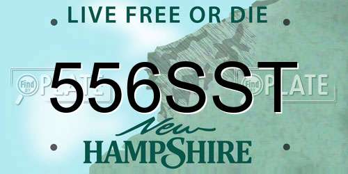 556SST New Hampshire License Plate