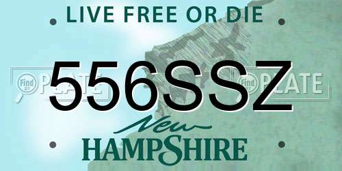 556SSZ New Hampshire License Plate