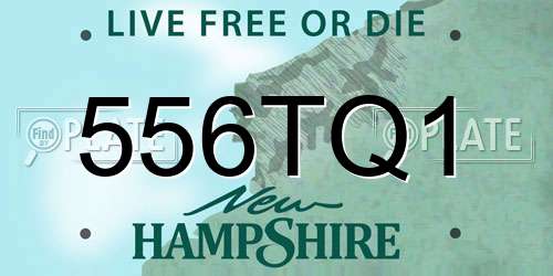 556TQ1 New Hampshire License Plate