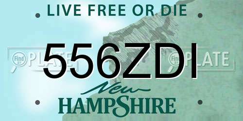 556ZDI New Hampshire License Plate