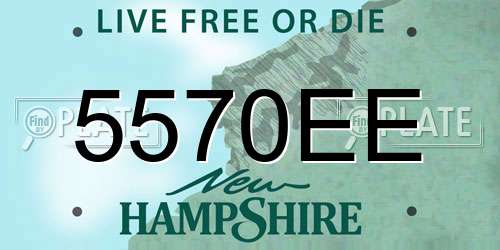 5570EE New Hampshire License Plate