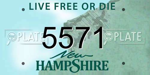 5571 New Hampshire License Plate
