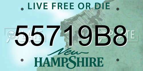 55719B8 New Hampshire License Plate