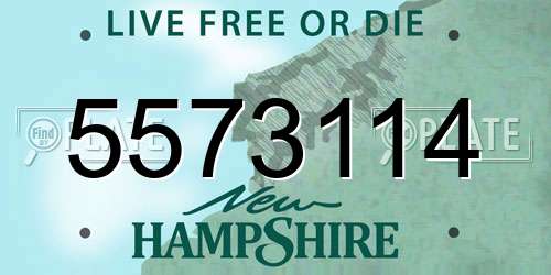 5573114 New Hampshire License Plate