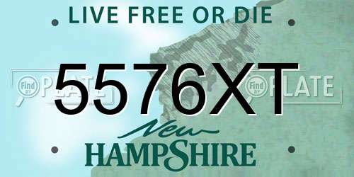 5576XT New Hampshire License Plate