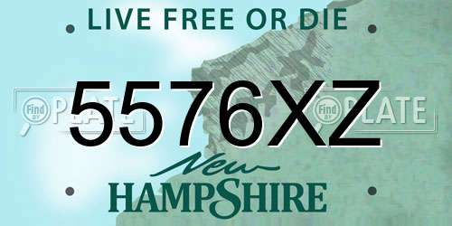 5576XZ New Hampshire License Plate
