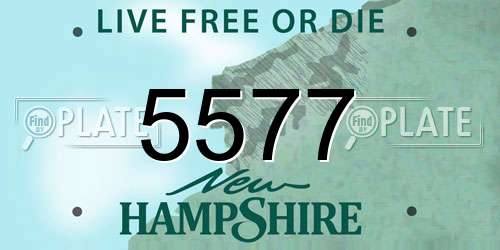 5577 New Hampshire License Plate