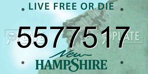 5577517 New Hampshire License Plate