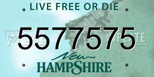 5577575 New Hampshire License Plate