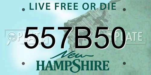 557B50 New Hampshire License Plate