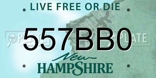 557BB0 New Hampshire License Plate