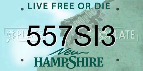557SI3 New Hampshire License Plate