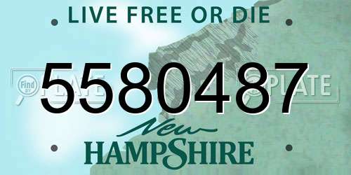 5580487 New Hampshire License Plate