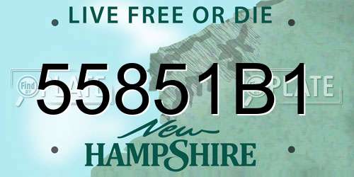 55851B1 New Hampshire License Plate