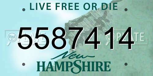 5587414 New Hampshire License Plate