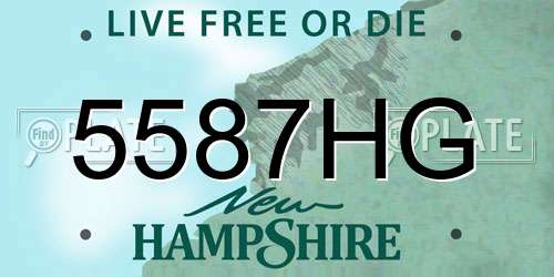 5587HG New Hampshire License Plate