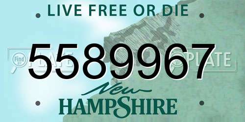 5589967 New Hampshire License Plate
