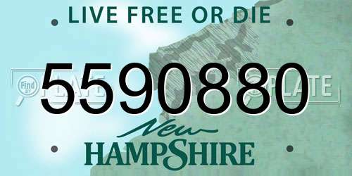 5590880 New Hampshire License Plate