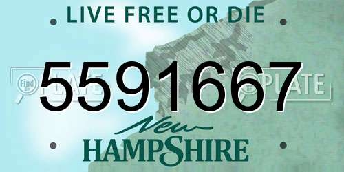 5591667 New Hampshire License Plate