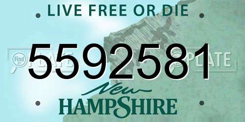 5592581 New Hampshire License Plate