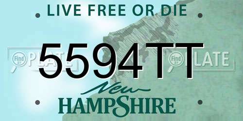 5594TT New Hampshire License Plate