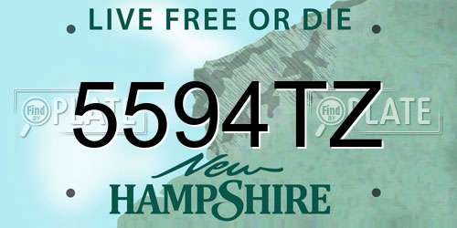 5594TZ New Hampshire License Plate