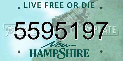 5595197 New Hampshire License Plate