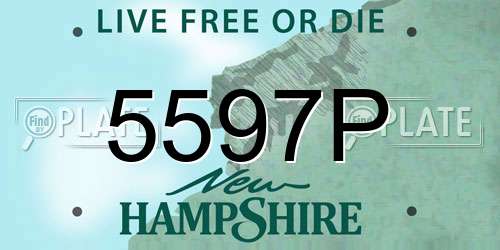 5597P New Hampshire License Plate