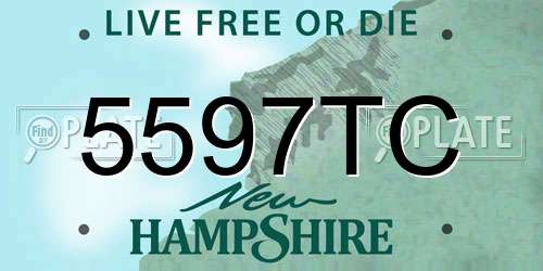 5597TC New Hampshire License Plate